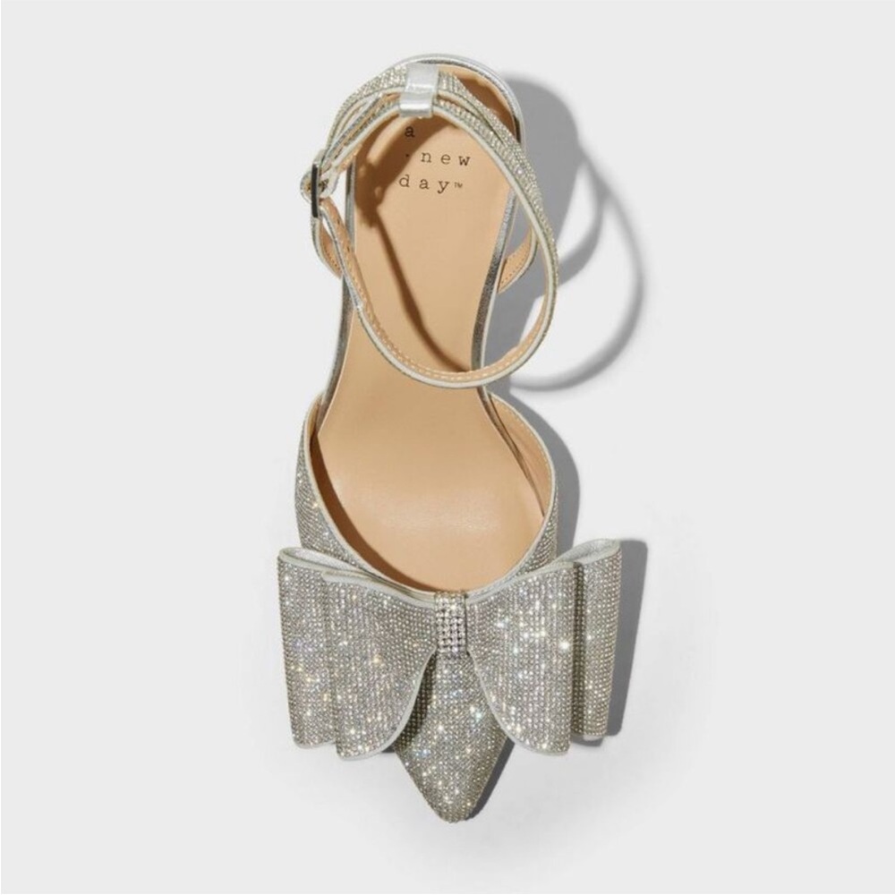 A New Day Julia Rhinstone Bow Heels - Picture 2 of 3
